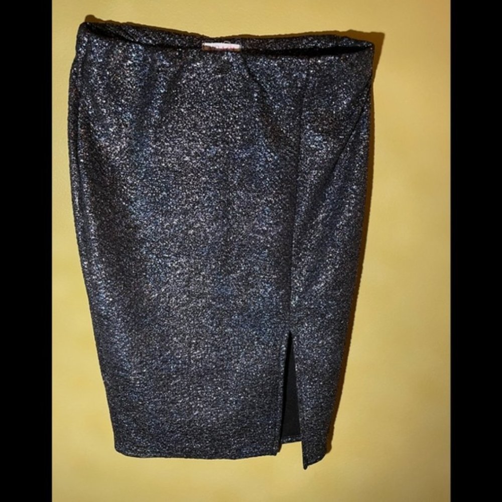 A’Gaci Skirt - Shimmery Black Pencil Skirt